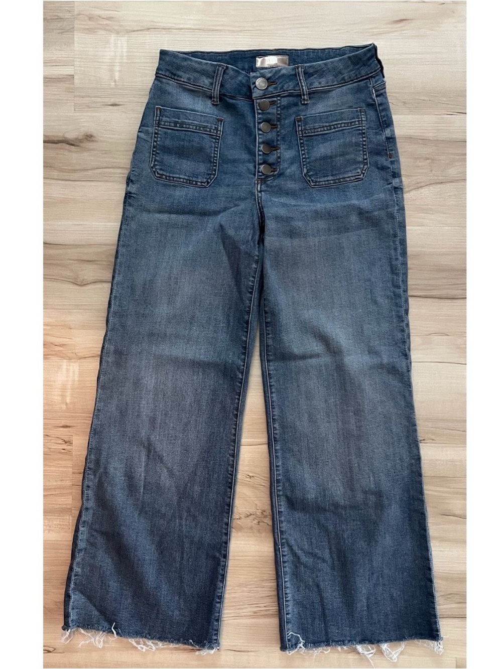 High-Rise Wide Leg Women’s Jeans in Washed Black - Meg